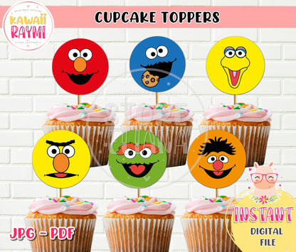 Sesame Street Cupcake toppers