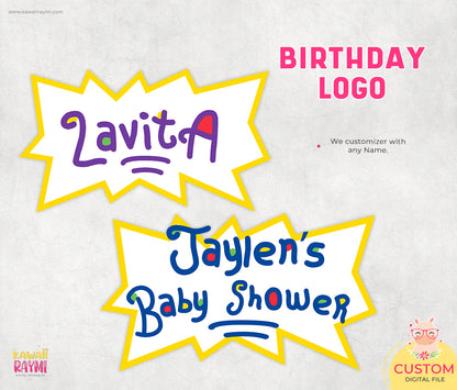 Rugrats custom logo, rugrats baby shower logo
