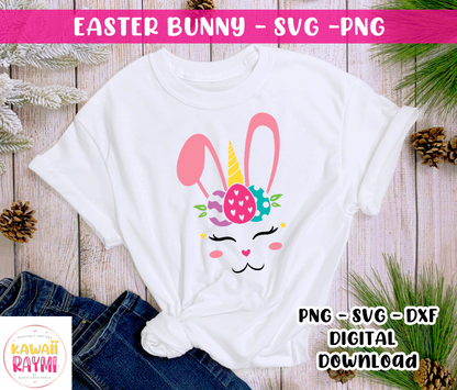 EASTER BUNNY UNICORN SVG - PNG-CUT FILE CRICUT