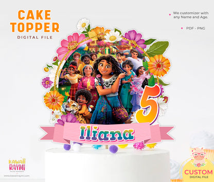Topper de pastel personalizado imprimible Encanto, Mirabel