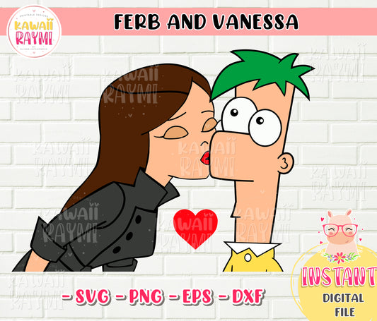 FERB AND VANESSA Love SVG - PNG - Cricut-Cut File-Instant Download
