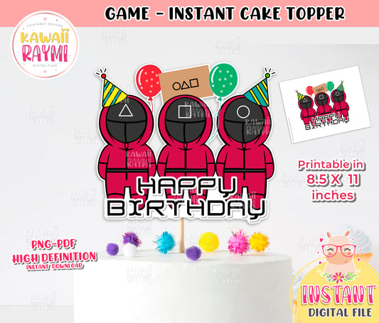 Topper de pastel de juego, descarga instantánea, archivo digital, caketopper de juego