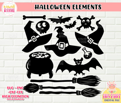 Paquete grande de SVG de Halloween, archivos de corte halloween, fantasma, bruja, zombies, svg, png, dxf, cricut, día de halloween svg