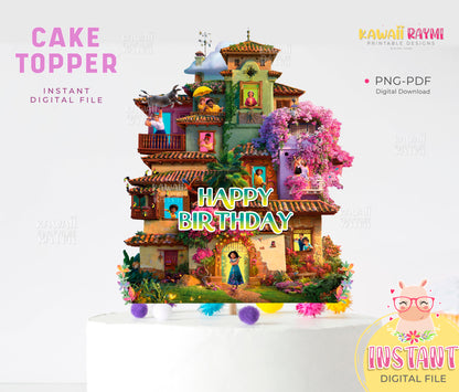 Encanto casita Madrigal cake topper happy birthday, Encanto birthday party, Encanto happy birthday cake topper, Instant download