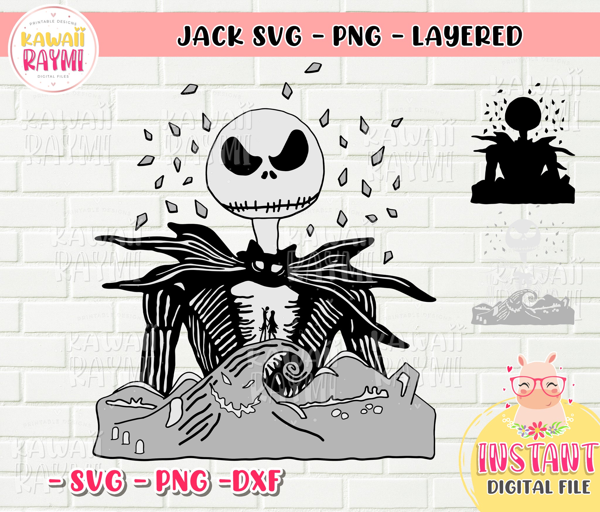 Jack Skellington svg, png, layered, halloween Jack, cut file, Nightmar ...