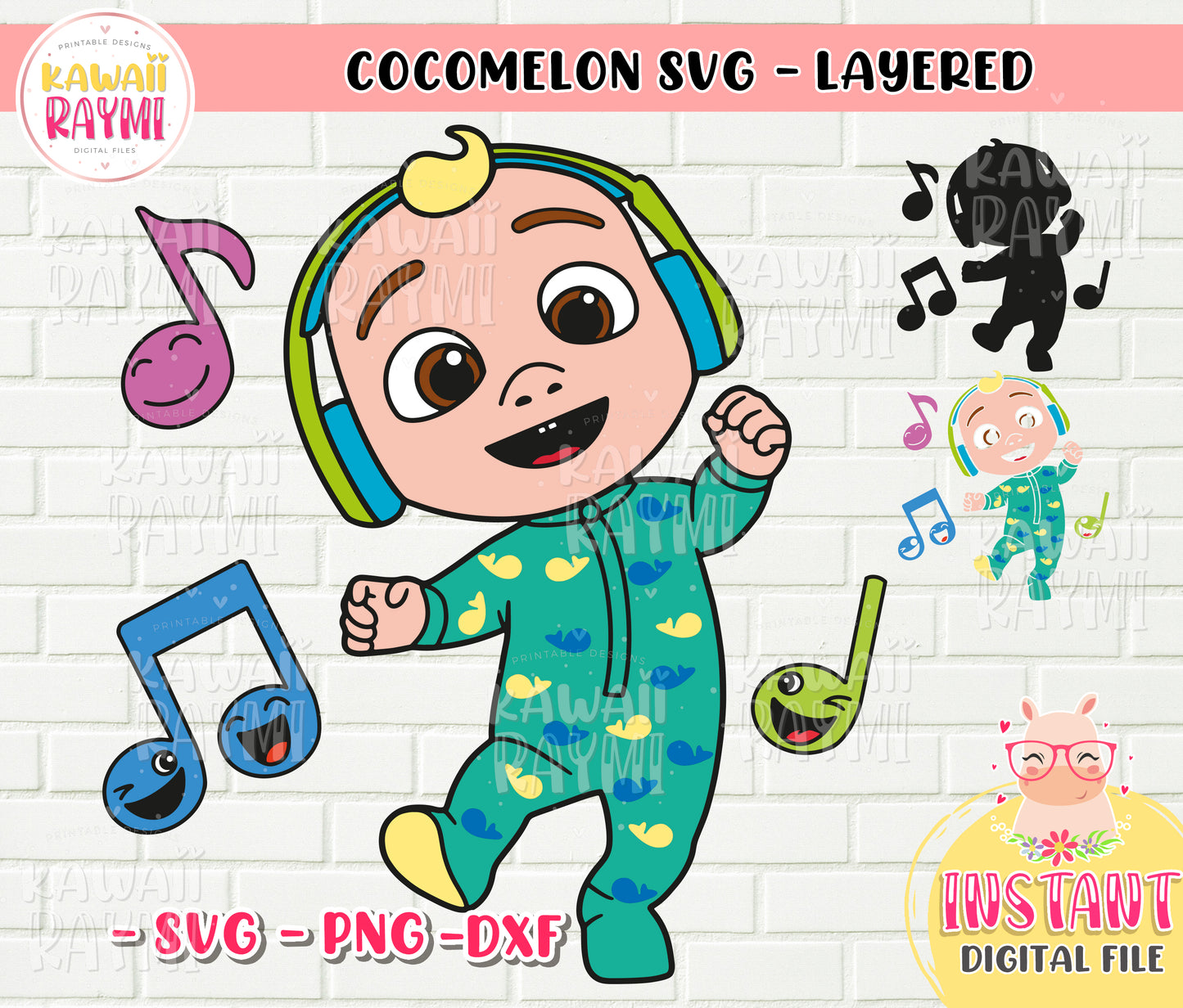 Cocomelon JJ BABY -SVG-PNG- cut file layered, cricut-Instant Download