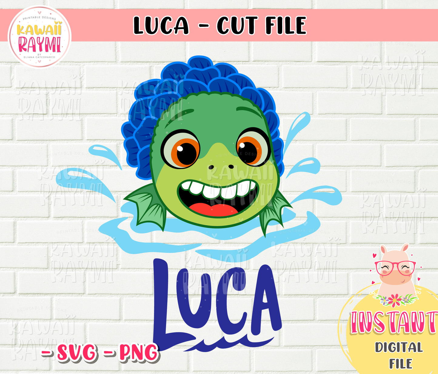 LUCA - SVG-PNG-Cricut-Cut file- Instant Download