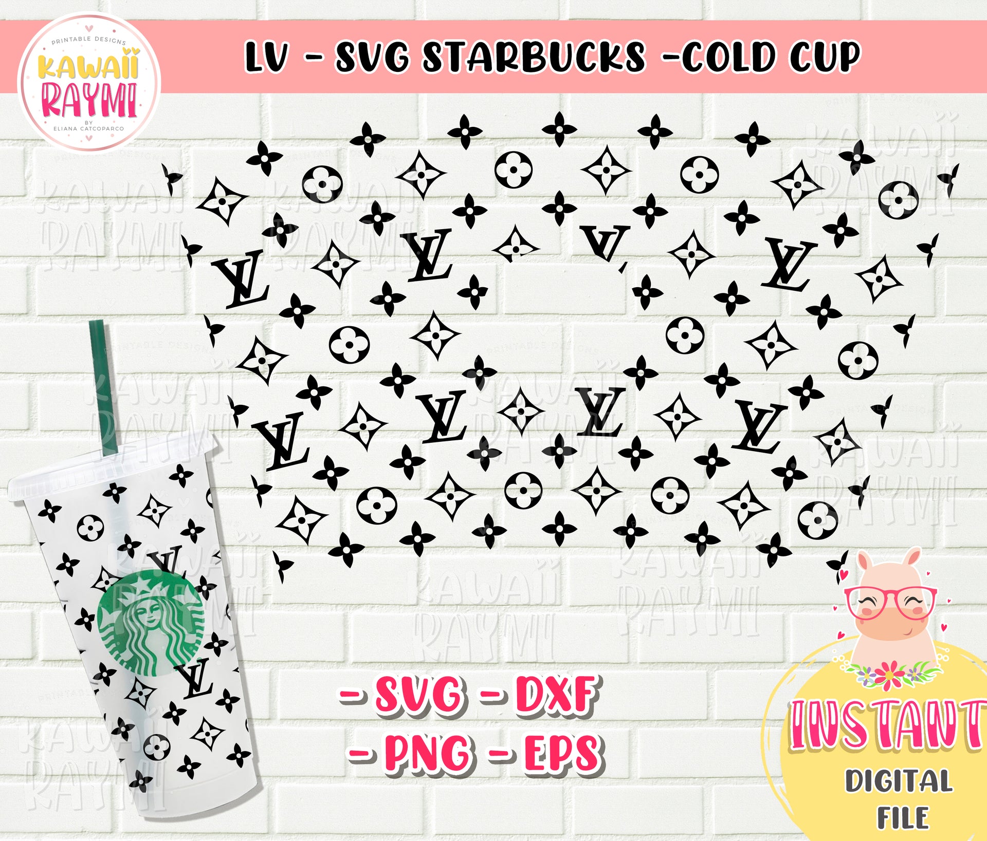 LV Starbucks tumbler- Cold Cup - Large LV - Starbucks cup - Starbucks LV -  Cold Cup - Reusable cup - Holographic