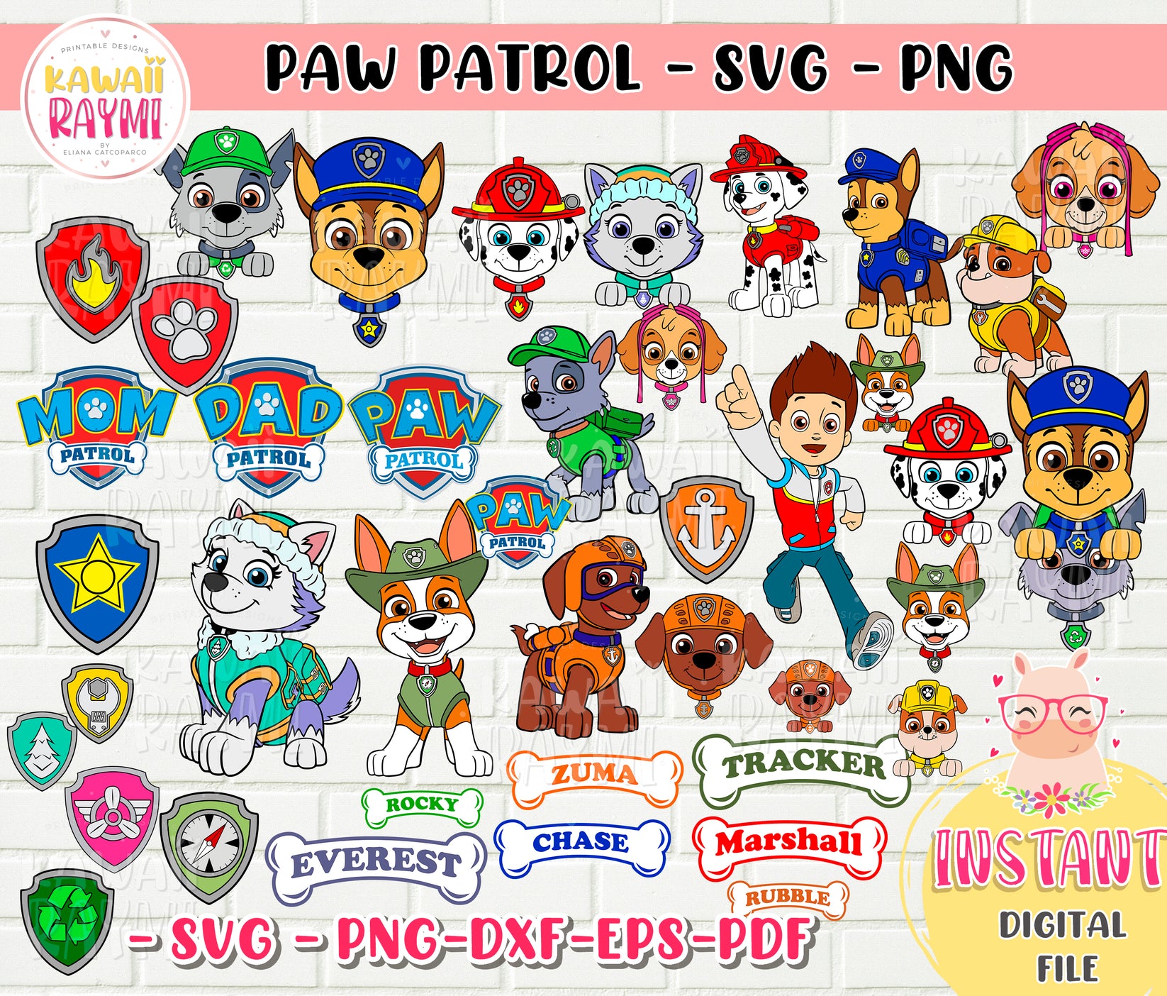 Paw Patrol bundle SVG - CRICUT-LAYERED – Kawaii Raymi