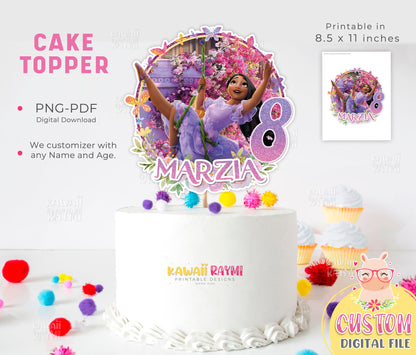 Encanto Cake Topper printable, Isabella Encanto Centerpiece, Encanto BIRTHDAY,Encanto diy cake
