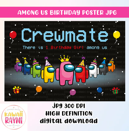 Among Us Backdrop Crewmate - GIRL OR BOY