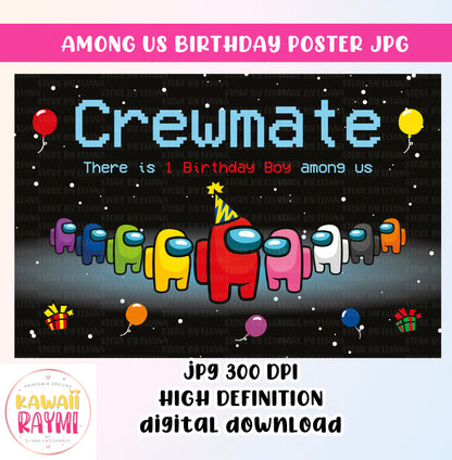 Among Us Backdrop Crewmate - GIRL OR BOY