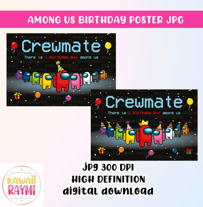 Among Us Backdrop Crewmate - GIRL OR BOY