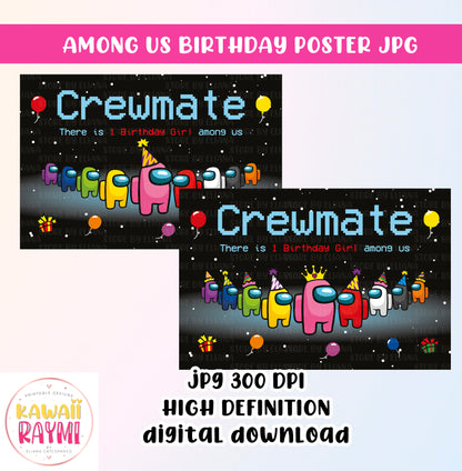 Among Us Backdrop Crewmate - GIRL OR BOY