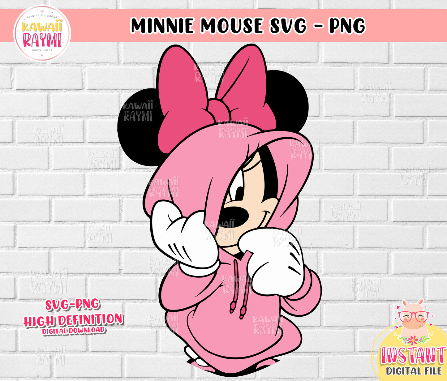 Minnie Mouse SVG, png, cricut, cut file layered minnie mouse, minnie pink