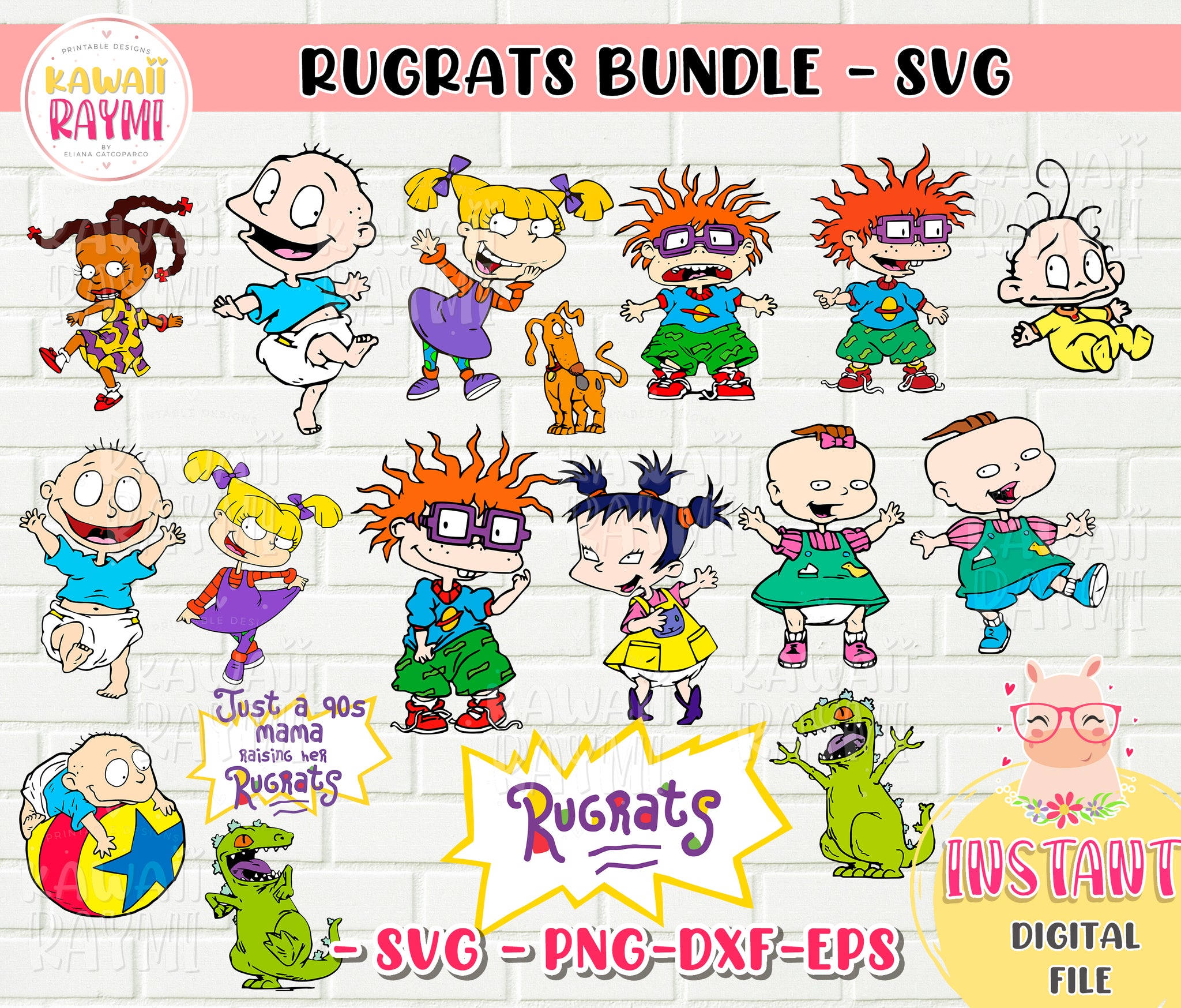 Rugrats bundle SVG- Rugrats clipart, just a 90s mama raising her rugra ...