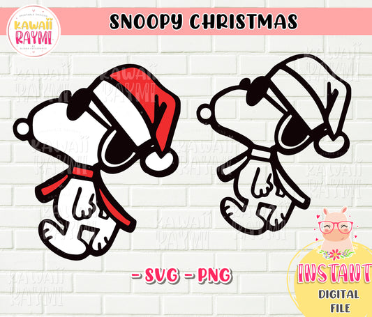 Snoopy Christmas - SVG - PNG- Cricut -Cut file-Instant Download