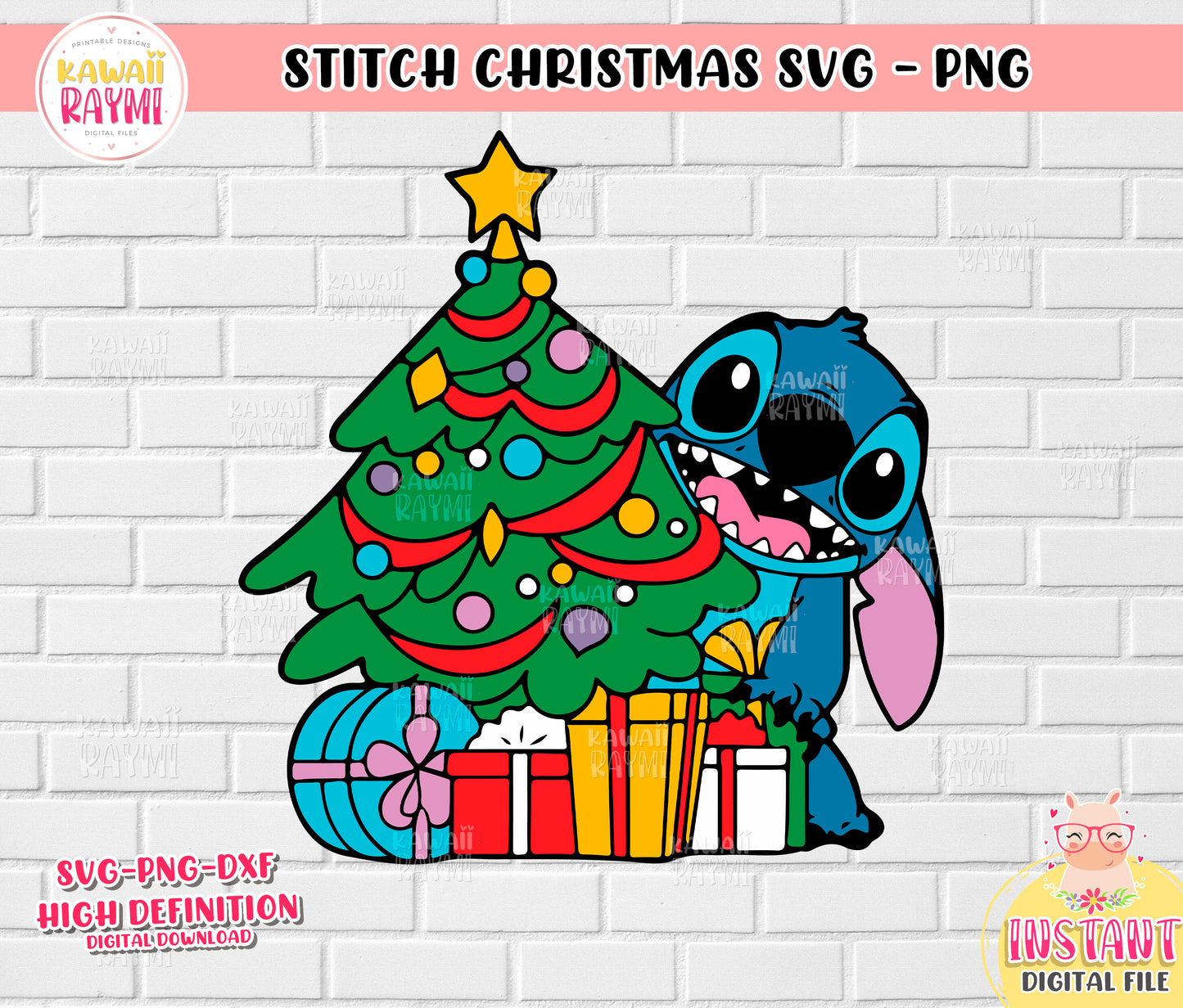 Stitch Christmas Tree SVG, PNG Clip Art Files, Digital Download, Christmas svg, santa svg, christmas stitch svg