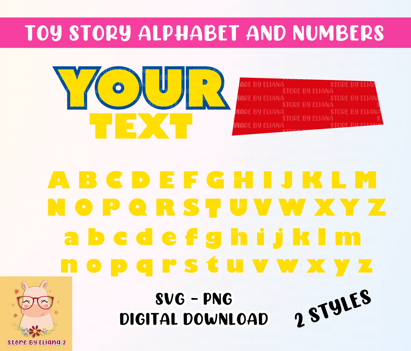 Toy story font svg, toy story alphabet and numbers svg, png, cricut, cut file, instant download