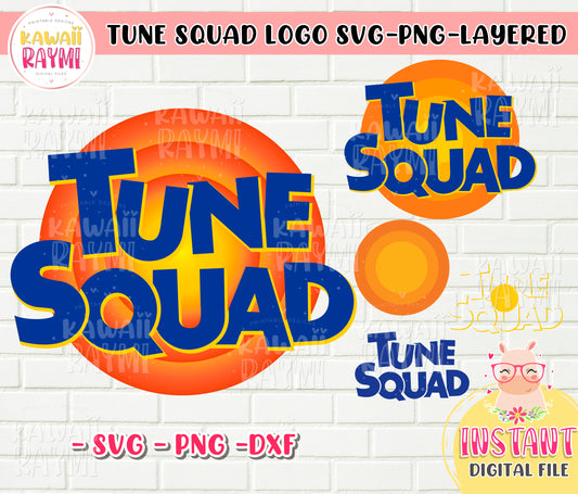 Tune Squad Logo SVG-PNG-DXF-Descarga instantánea - space jam-Cricut
