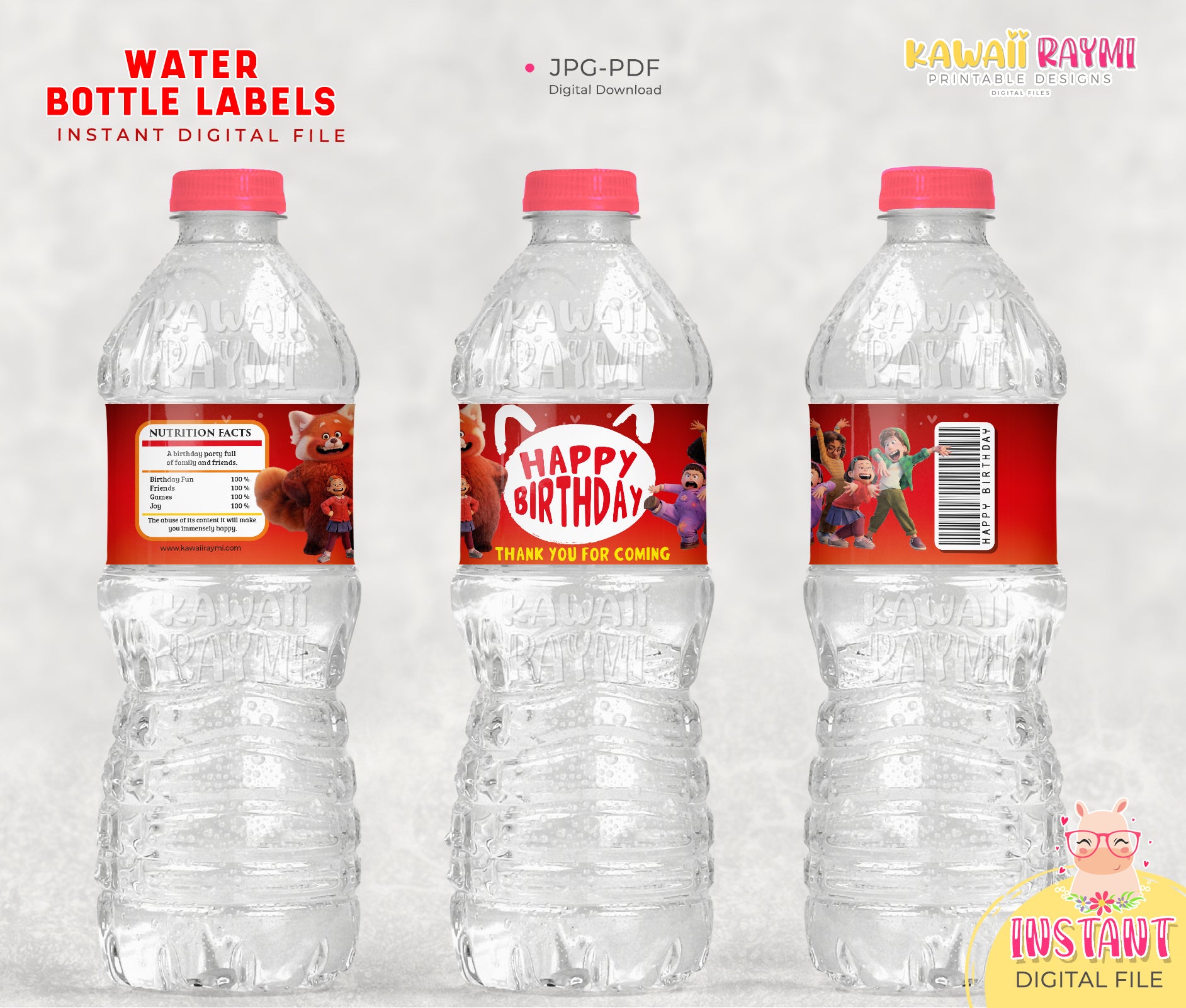 DIGITAL Encanto Water Bottle Labels Encanto Printable 