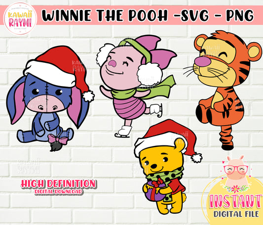 Winnie the Pooh SVG, png, clipart winnie pooh, tigger, piglet