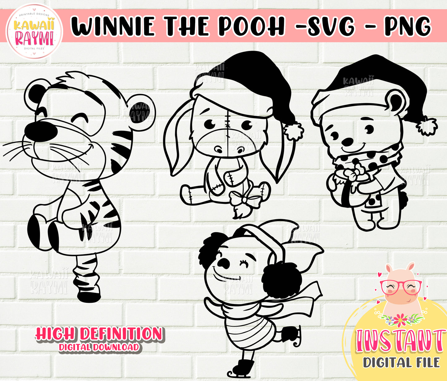 Winnie the Pooh SVG, png, clipart winnie pooh, tigger, piglet