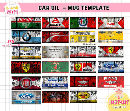 Mug Design Car Oil Brands Template Motor Oil Mug Template Mug Sublimation Template Oil Sublimate Mug Design Mug Template Motor