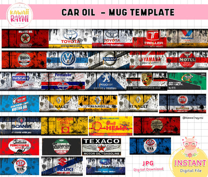 Mug Design Car Oil Brands Template Motor Oil Mug Template Mug Sublimation Template Oil Sublimate Mug Design Mug Template Motor