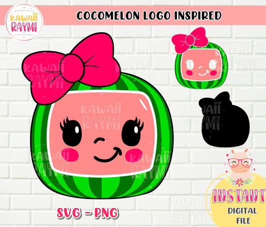 Cocomelon girl logo, inspiration png, svg