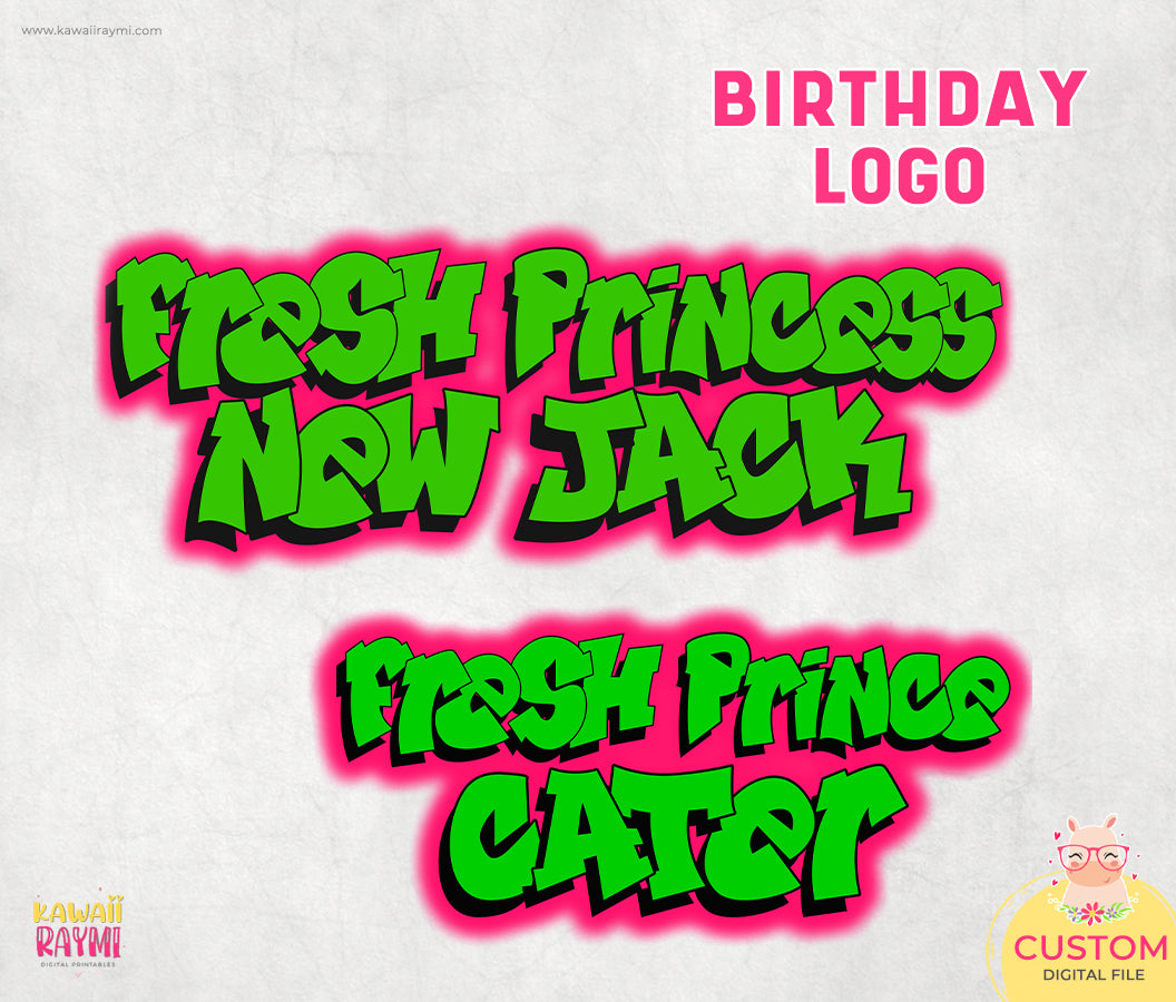Fresh Prince custom logo, birthday logo