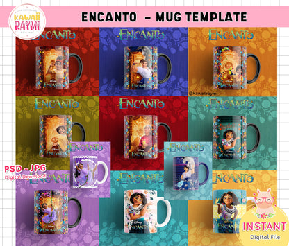Encanto mug template, psd, jpg encanto templates sublimation, mockups