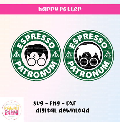Harry Potter espresso patronum starbucks SVG, png, cricut, dxf, instant download