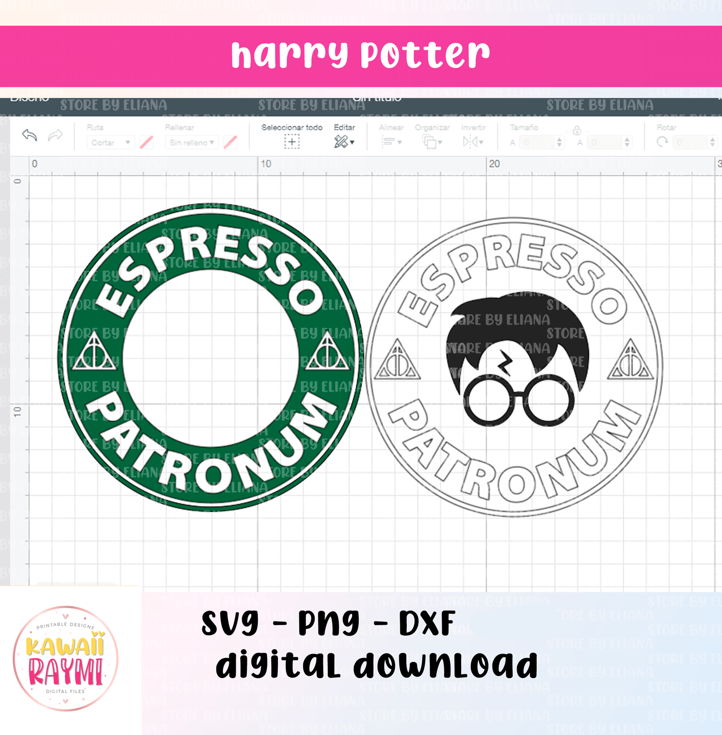 Harry Potter espresso patronum starbucks SVG, png, cricut, dxf, instant download