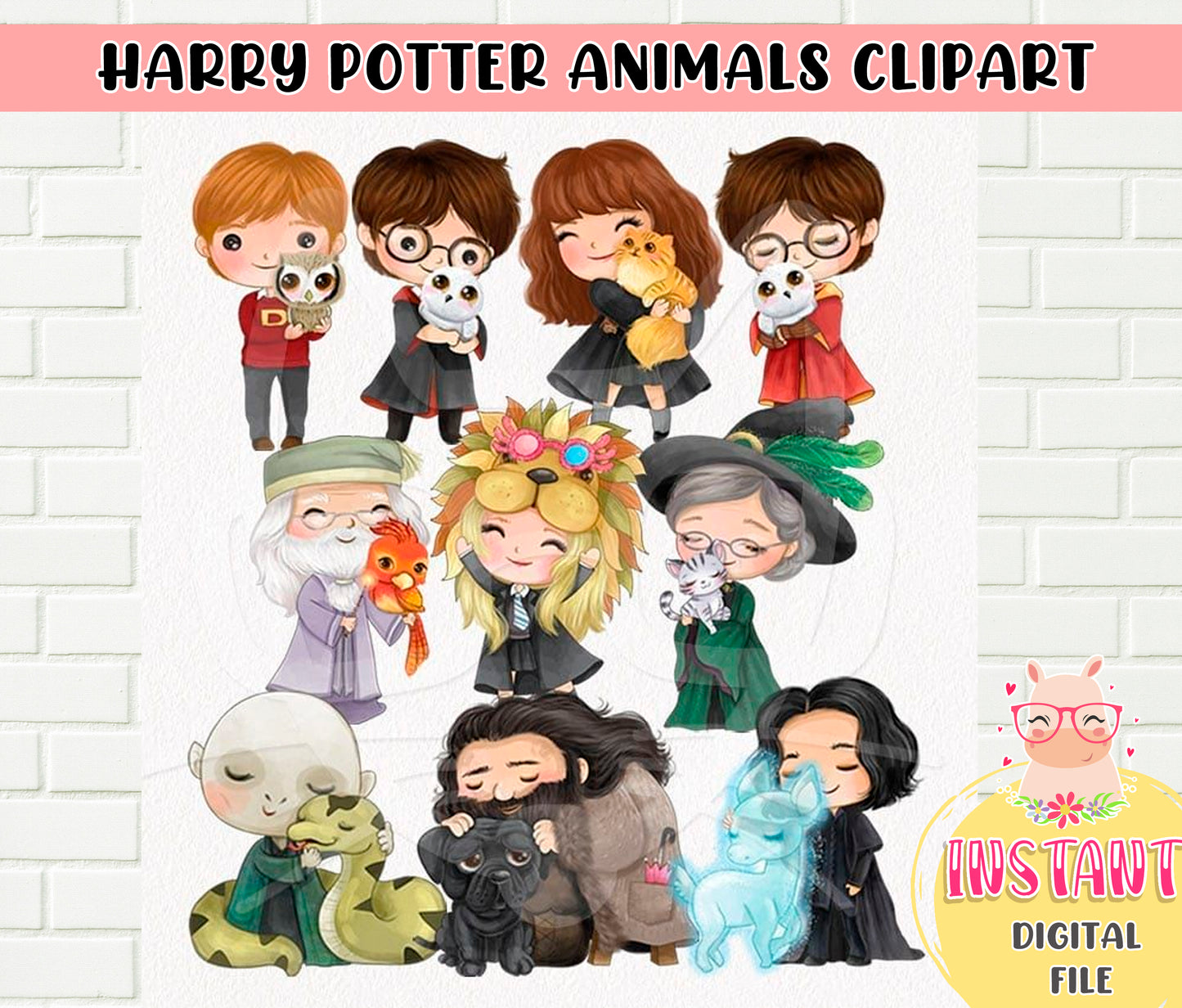 HARRY POTTER ANIMALES Cliparts - Instant Download