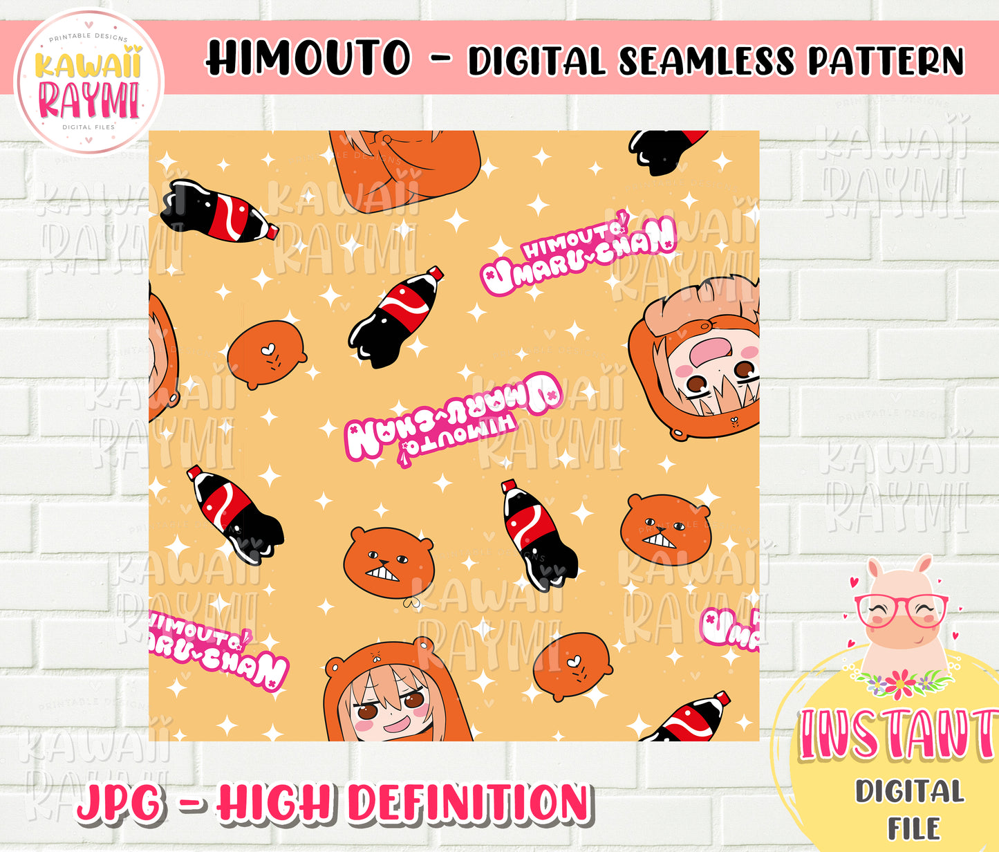 Himouto Umaruchan Seamless Pattern-Digital File