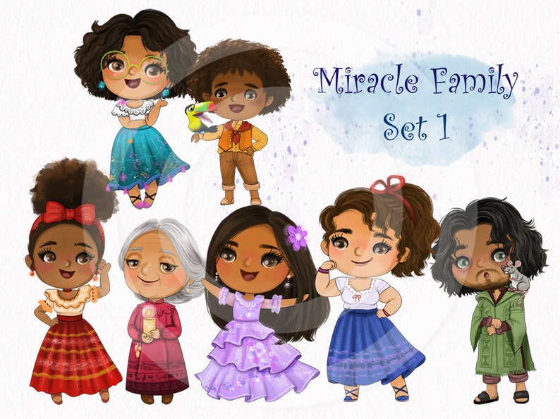 Miracle Family, encanto cliparts, instant download png