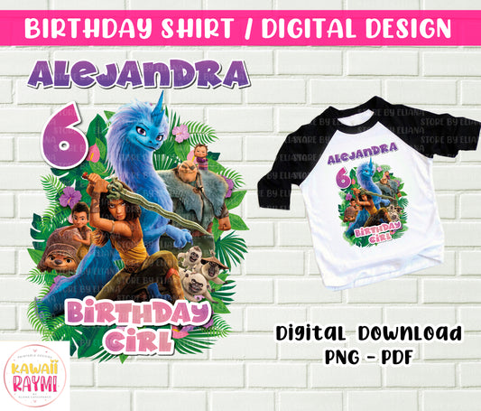 Raya and the last dragon, custom birthday shirt