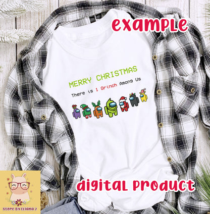 Among us grinch, merry christmas, SVG, png